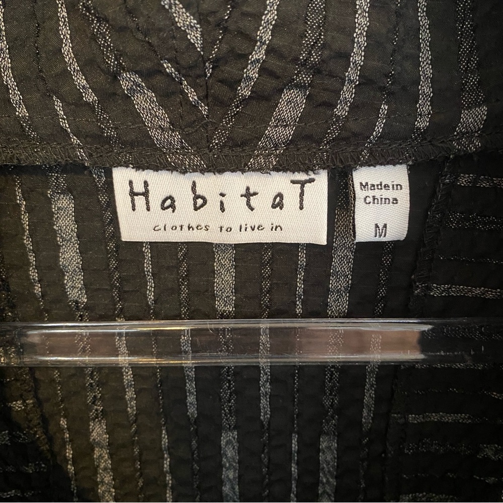 Habitat Textured Black Printed Cowl Neck Tunic Top - Picture 6 of 10